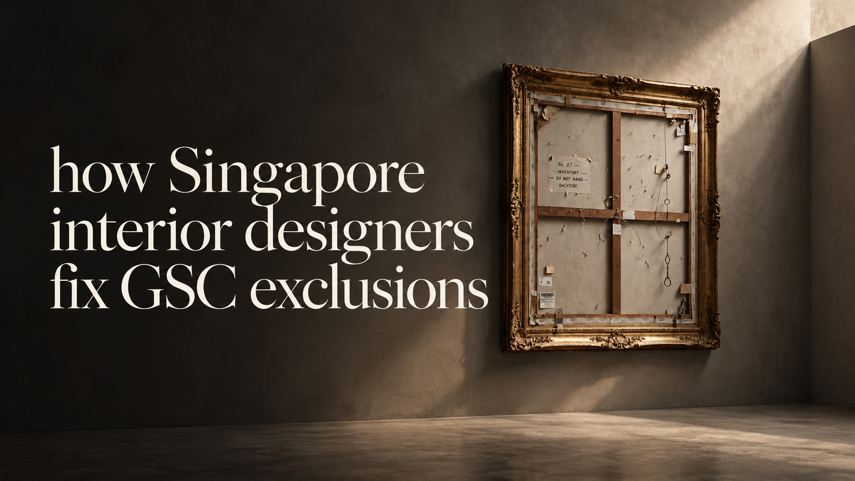 Fix 'Crawled – Currently Not Indexed' for Singapore Interior Design Firm Portfolios (2026)